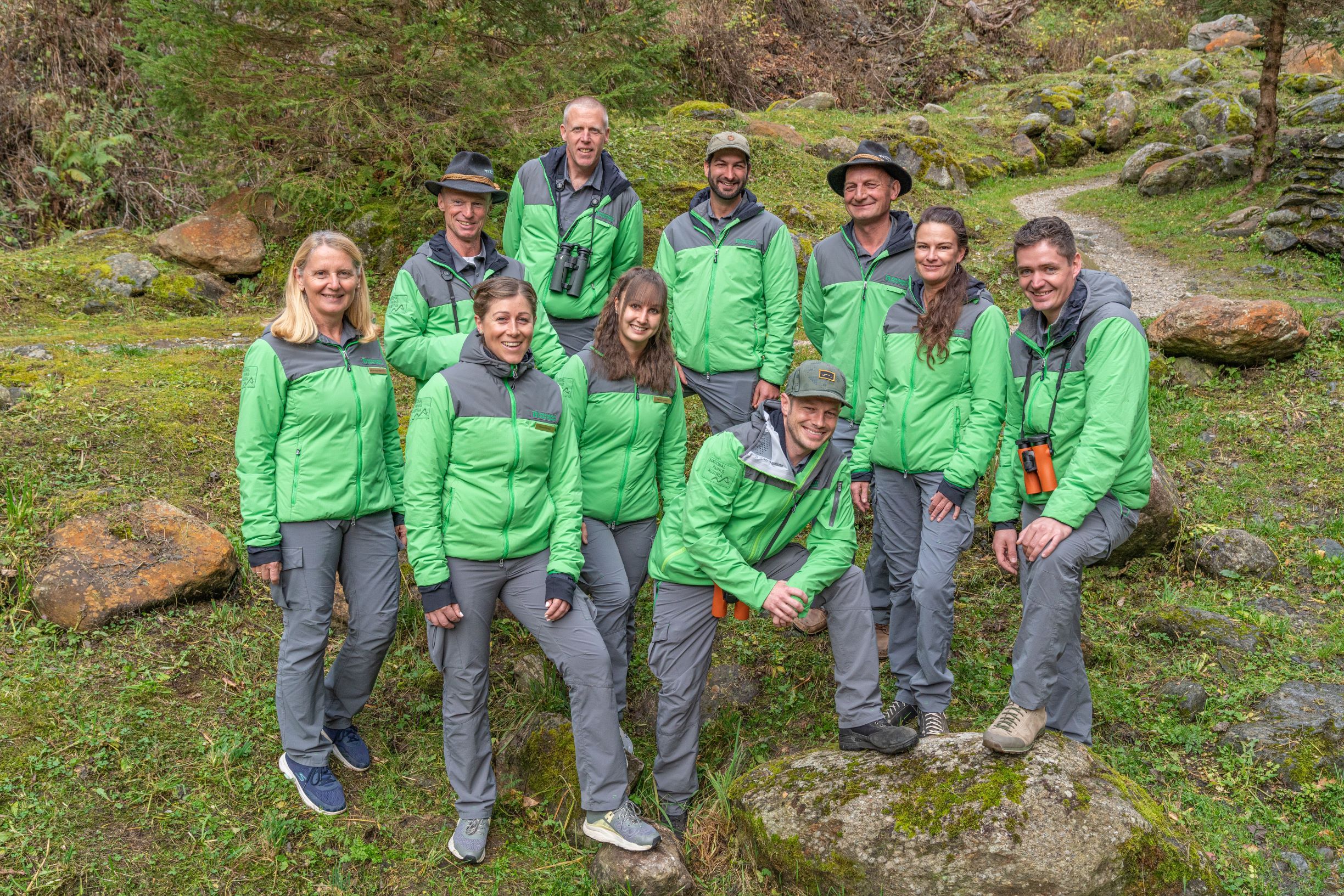Gruppenbild der Nationalpark-Mitarbeiter